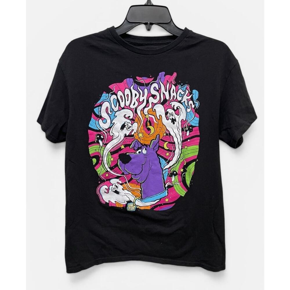 Scooby-Doo Black T-shirt Size Medium Cartoon Network Mystery Machine Unisex Dog